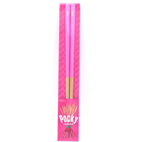 Glico Pocky Strawberry Color Wood Chopsticks Made In Japan