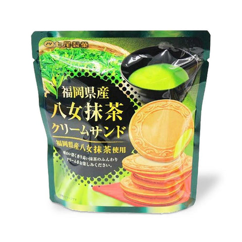 Nanao Cream Sandwich - Matcha Green Tea Flavor 66g/( 6pcs)抹茶奶油夹心薄脆饼干