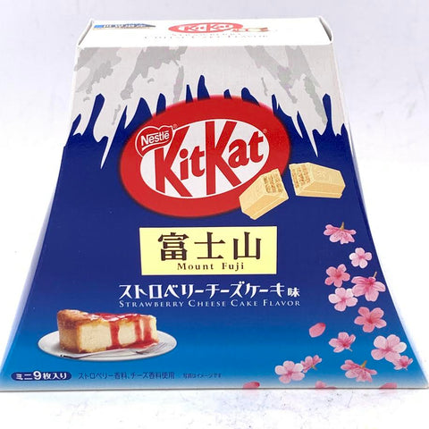 Nestle Kitkat Mount Fuji Strawberry Cheese Cake Flavor 9pc巧克力涂层草莓芝士蛋糕味威化饼干