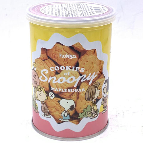 Hokka Hokuriku Snoopy Cookies Maple Round Can 3.16oz/90g北陸製果可愛史努比餅乾楓糖口味罐裝