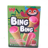 Hapi Bing Bing Cone Snack-Strawberry 2.5oz/ 71.2g (8pcs)