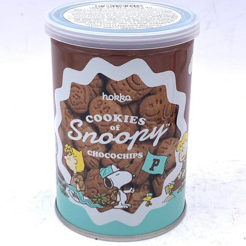 Hokka Hokuriku Snoopy Cookies Chocochip Round Can 3.16oz/90g北陸製果可愛史努比餅乾 巧克力片口味罐裝