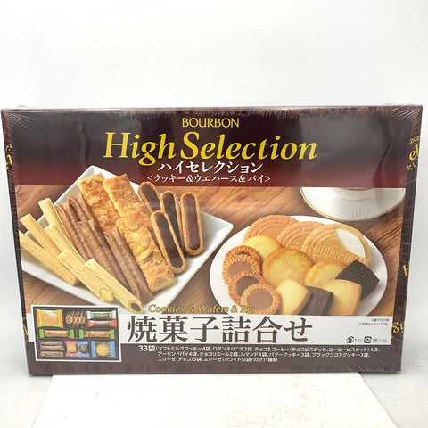 Bourbon High Selection Assorted Cookies & Wafers & Pie 342g/(33pc)