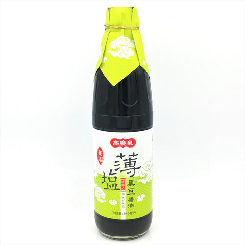 Taiwanese KCC Traditional Less Sodium Thick Black Bean Soy Sauce 540ml 高慶泉薄鹽黑豆醬油