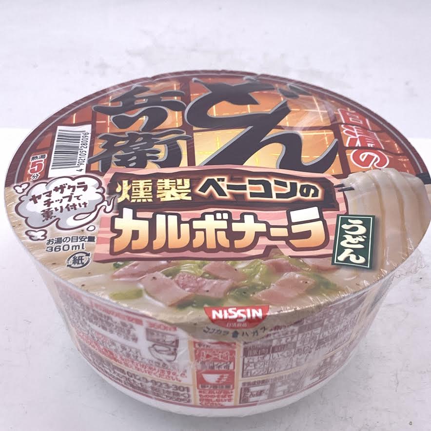 Nissin Donbin Carbonara Cream Smoked Bacon Udon Noodle 81g